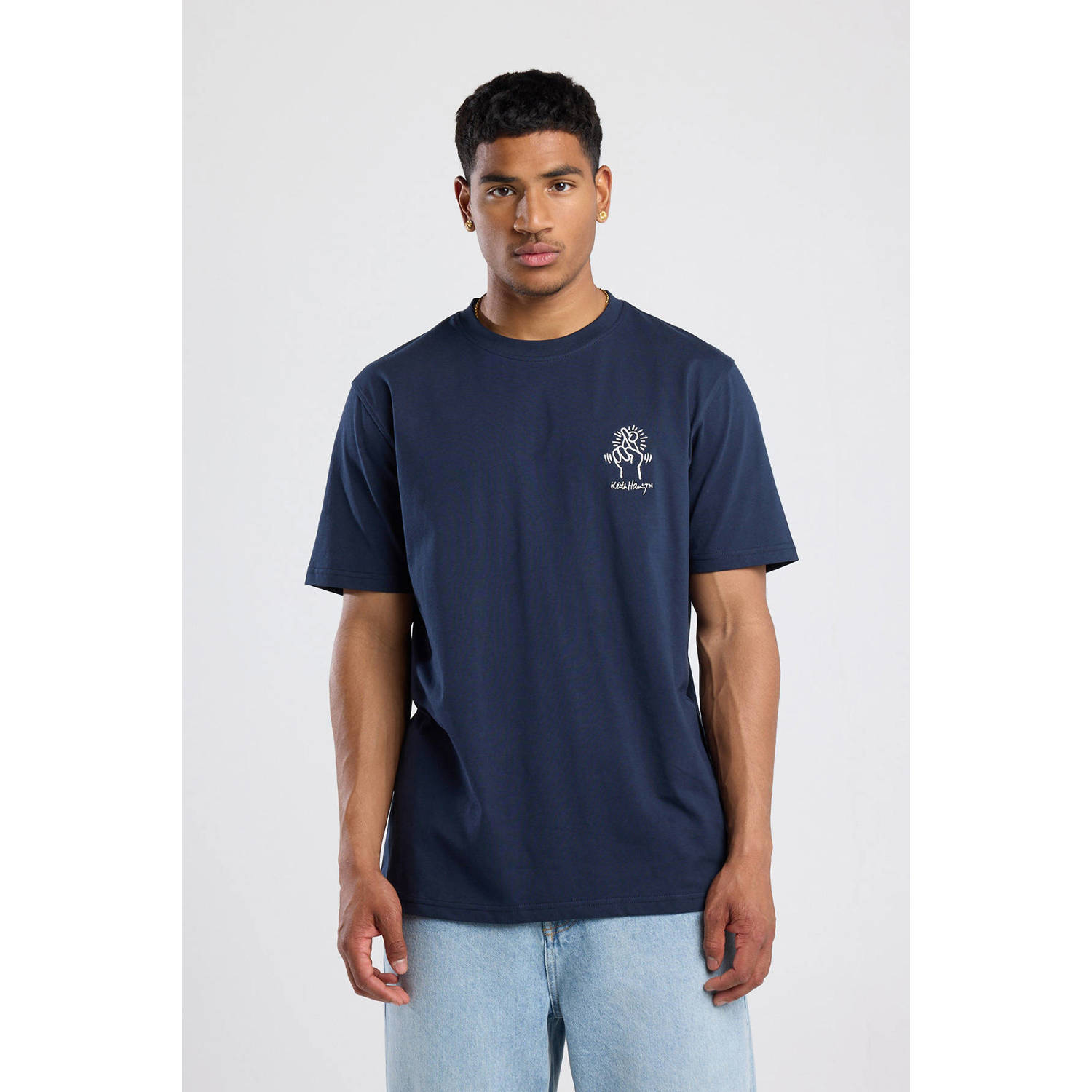 America Today regular T-shirt blauw