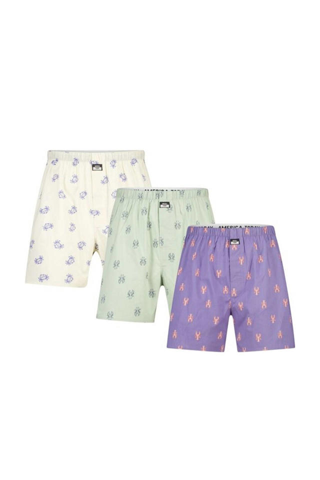 America Today wijde boxershort Thomas (set van 3) wehkamp