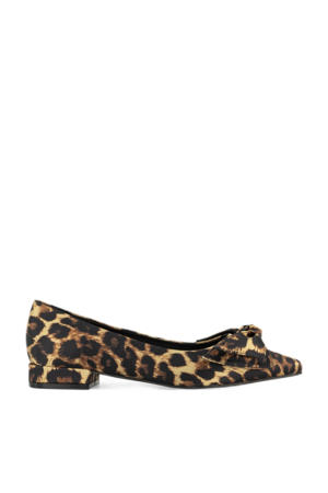 loafers met panterprint beige/zwart
