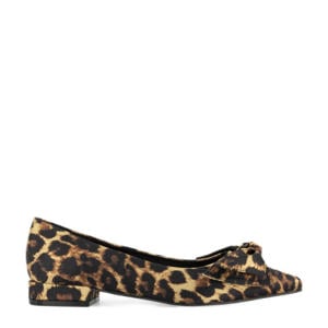 loafers met panterprint beige/zwart