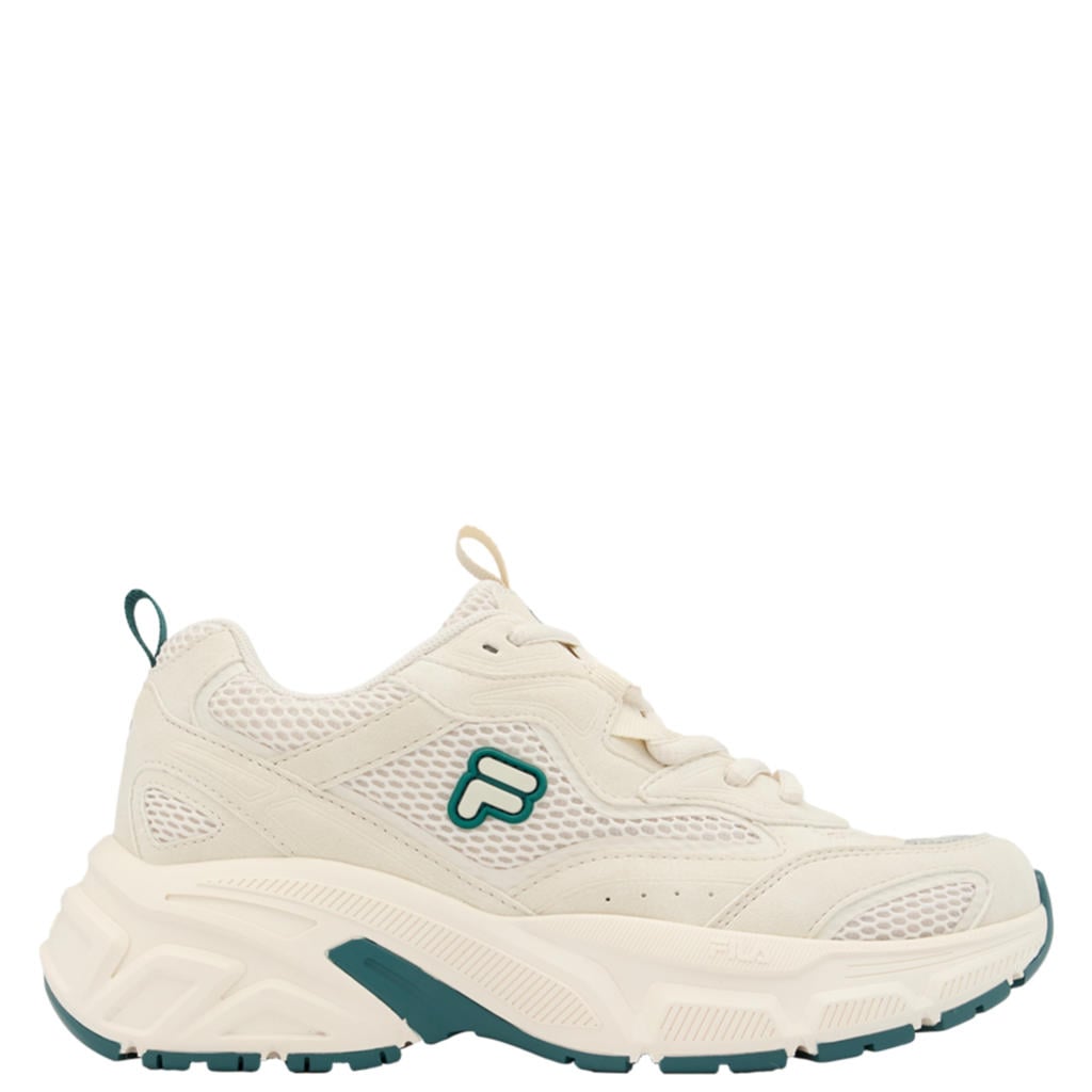 Ecru dames Fila sneakers van textiel/rubber/imitatie leer met veters