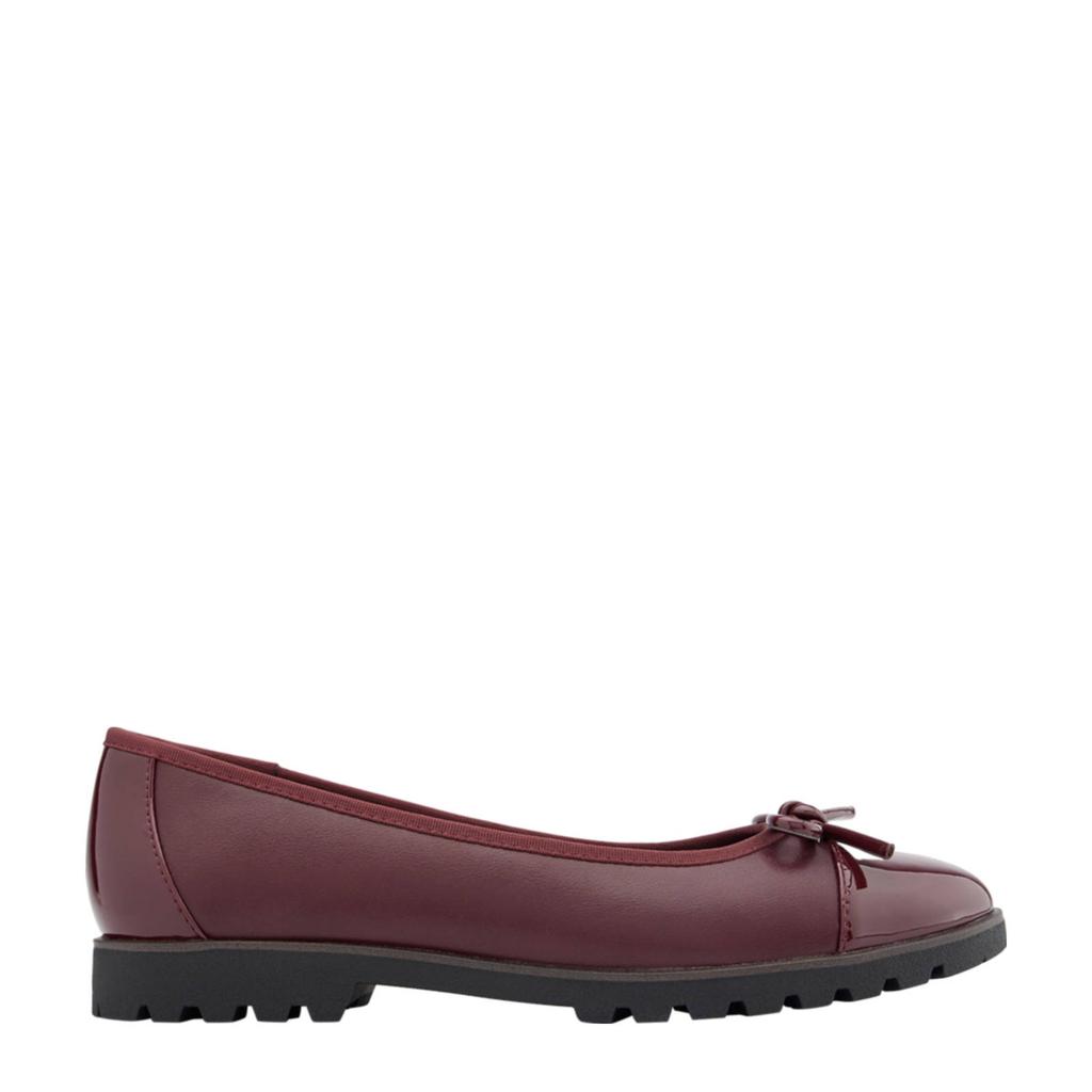 Bordeaux dames Graceland ballerina's van imitatieleer