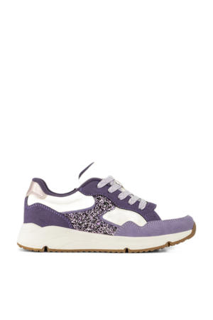 chunky sneakers paars/wit