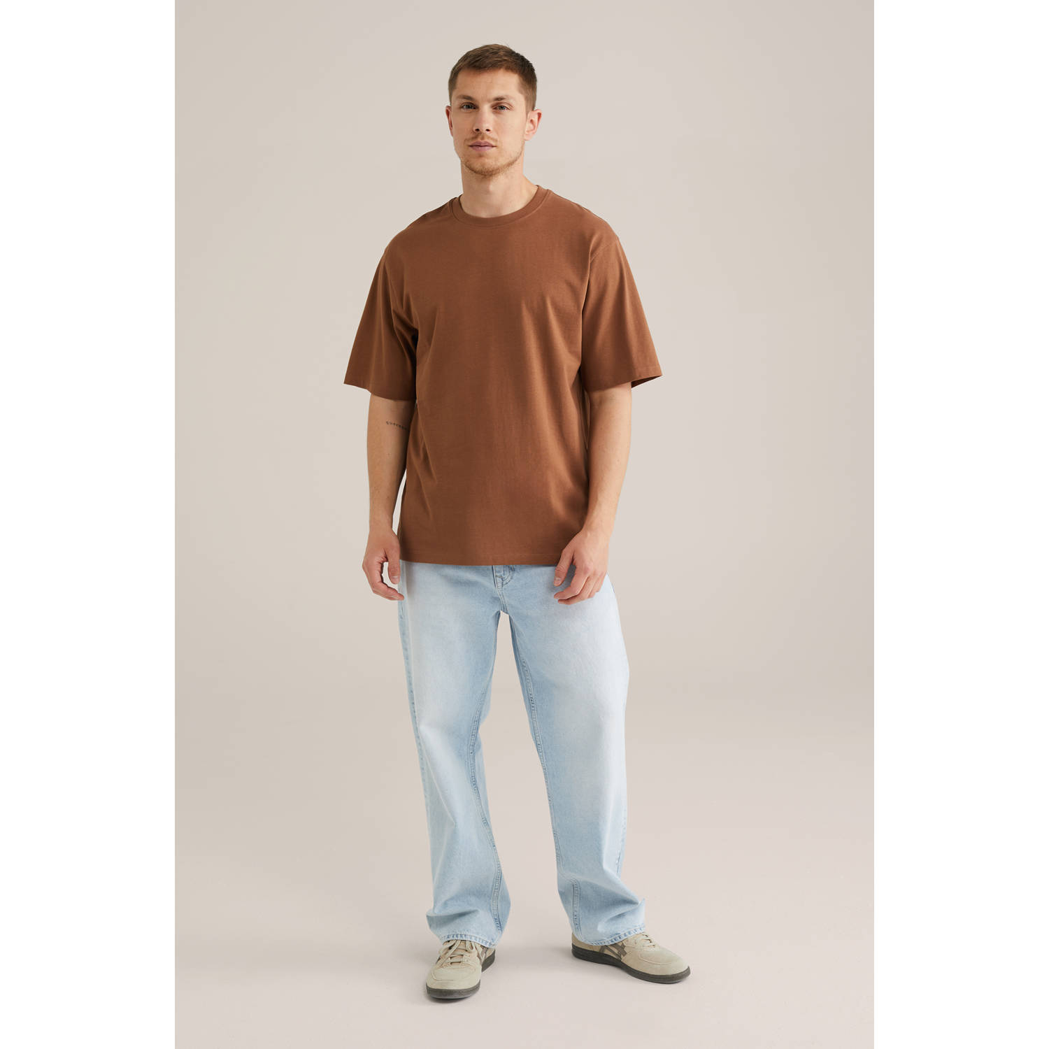 WE Fashion T-shirt bruin
