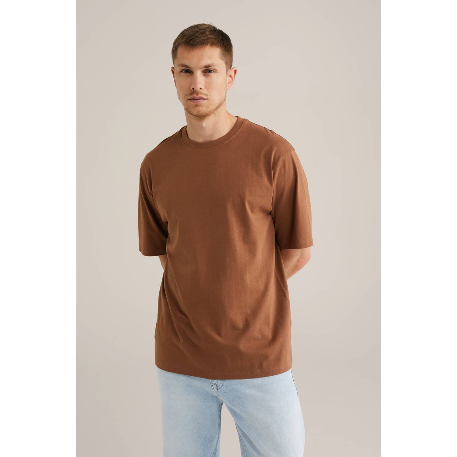 WE Fashion T-shirt bruin