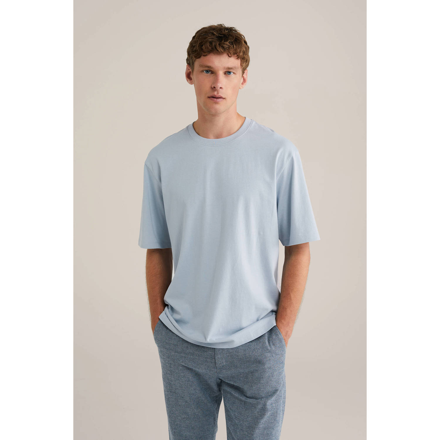 WE Fashion T-shirt lichtblauw