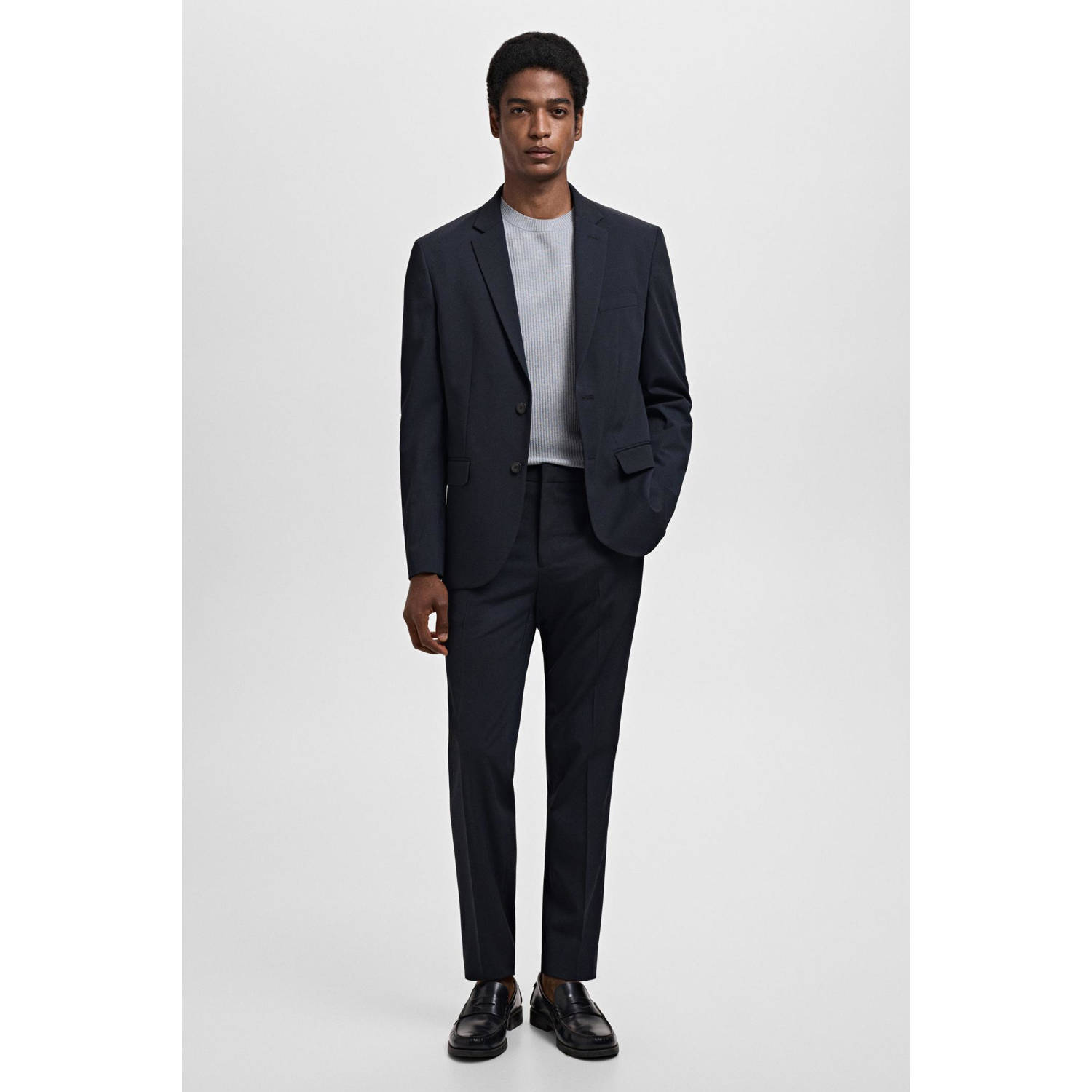 Mango Man colbert donkerblauw