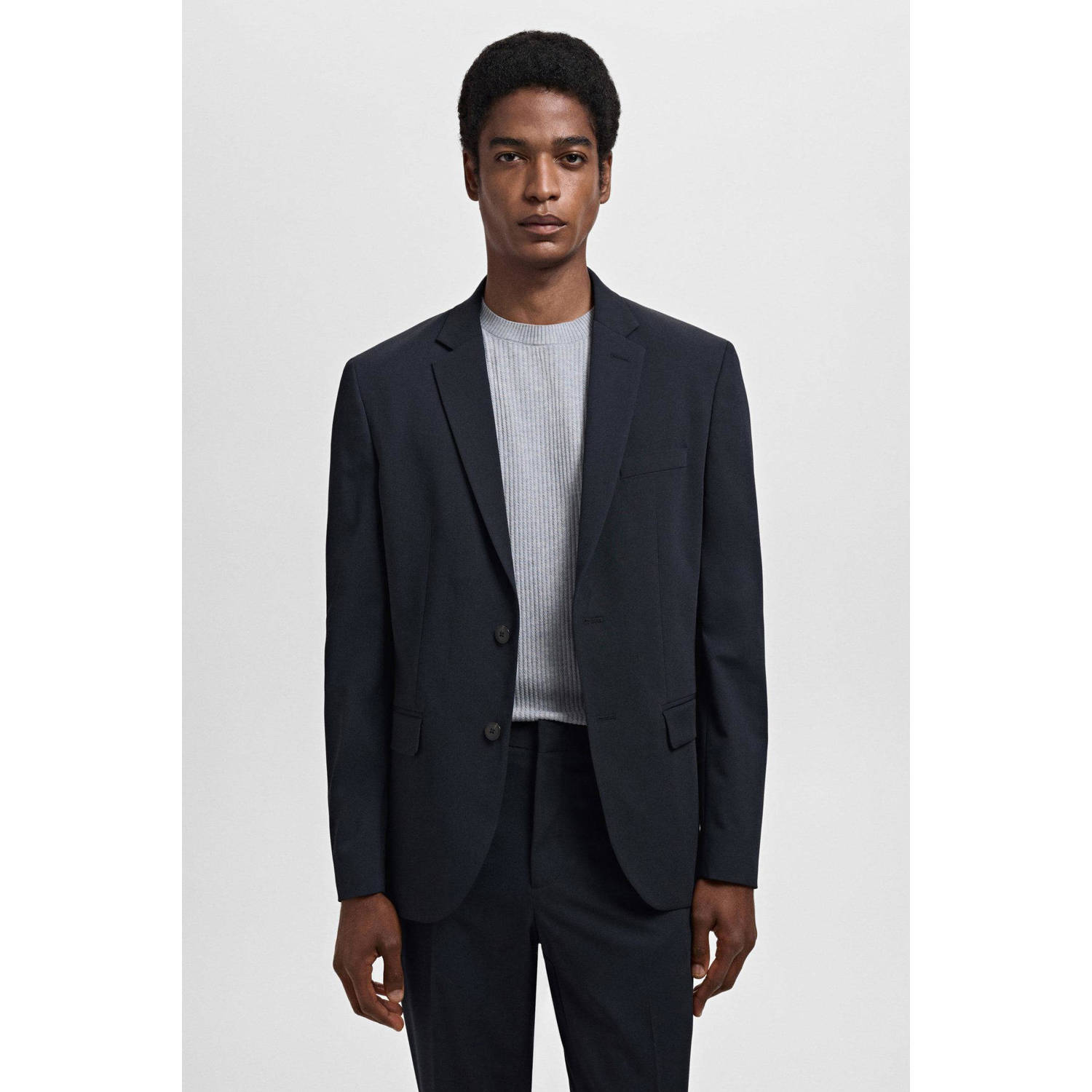 Mango Man colbert donkerblauw