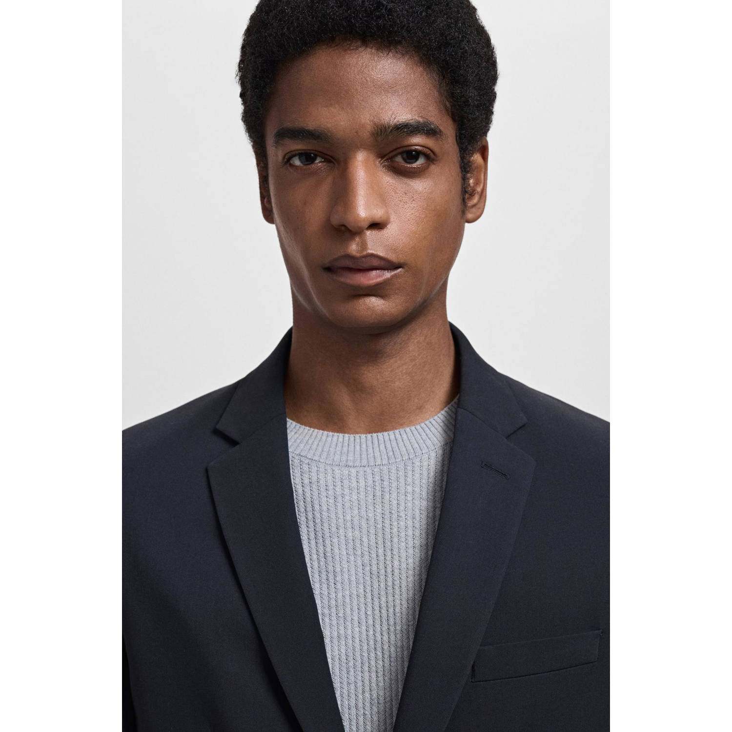 Mango Man colbert donkerblauw