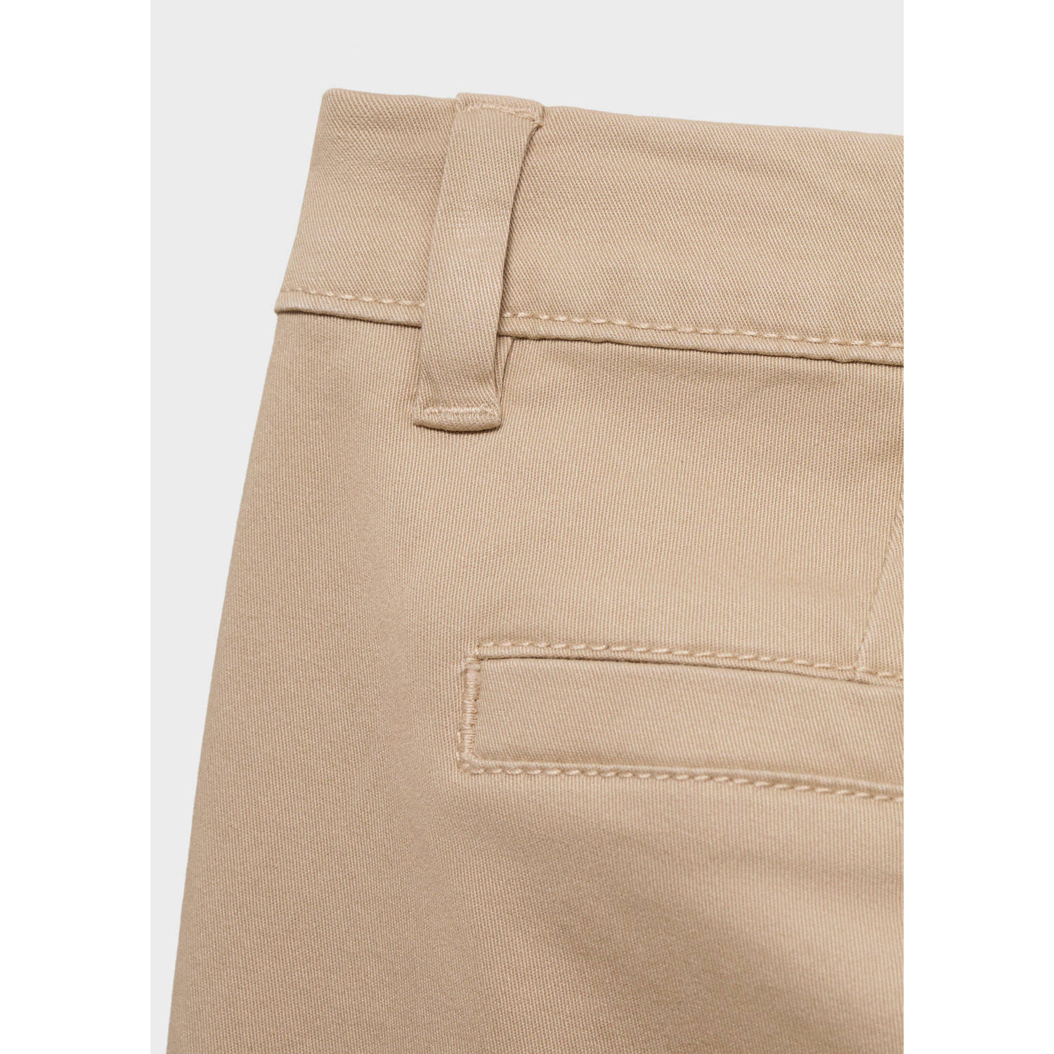 Mango Kids straight casual broek lichtbruin