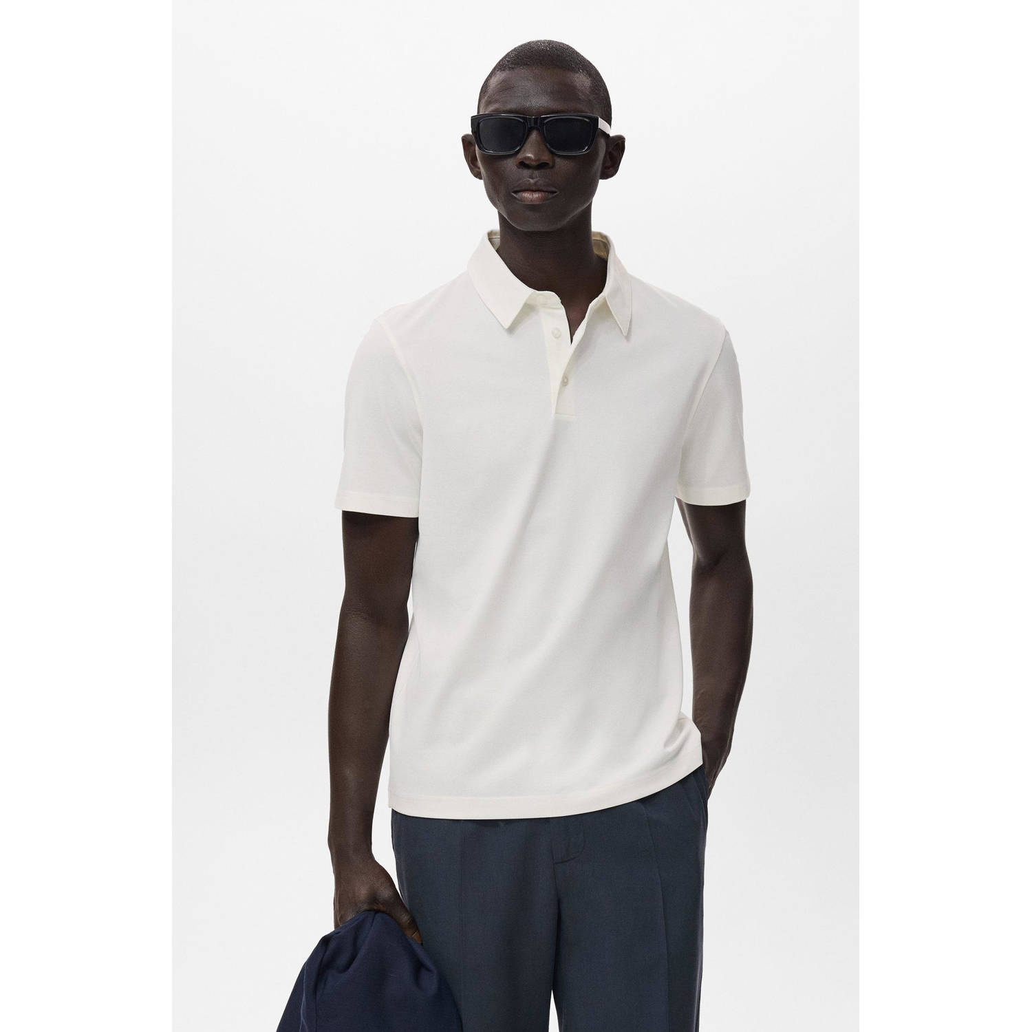 Mango Man slim polo ecru