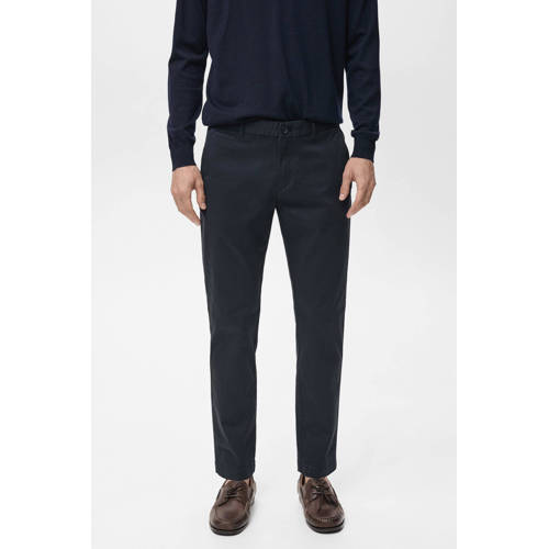 Mango Man tapered chino donkerblauw afbeelding