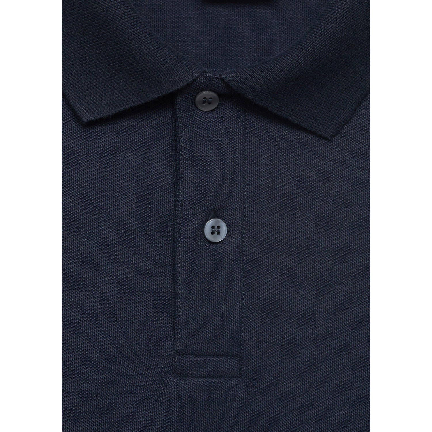 Mango Man regular polo donkerblauw