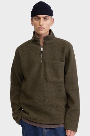 fleece fleecetrui groen