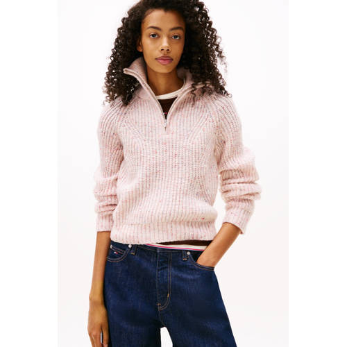 Tommy Jeans schipperstrui met wol ecru afbeelding