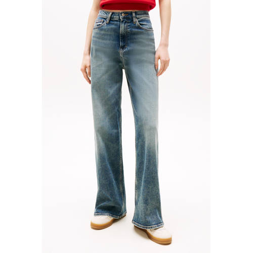 Tommy Jeans high waist wide leg jeans medium blue denim afbeelding