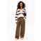 Tommy Jeans wide leg jeans met panterprint donkerbruin