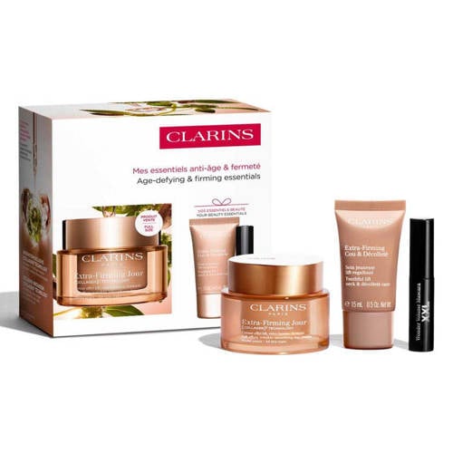Clarins Set - Extra-Firming Day Cream 50 ml + Extra-Firming Neck & Décolleté Cream 15 ml + Wonder Volume Mascara XXL 3 ml afbeelding