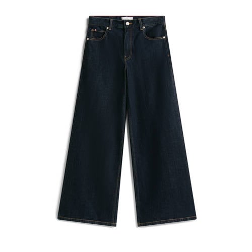 Tommy Hilfiger high waist wide leg jeans dark blue denim afbeelding