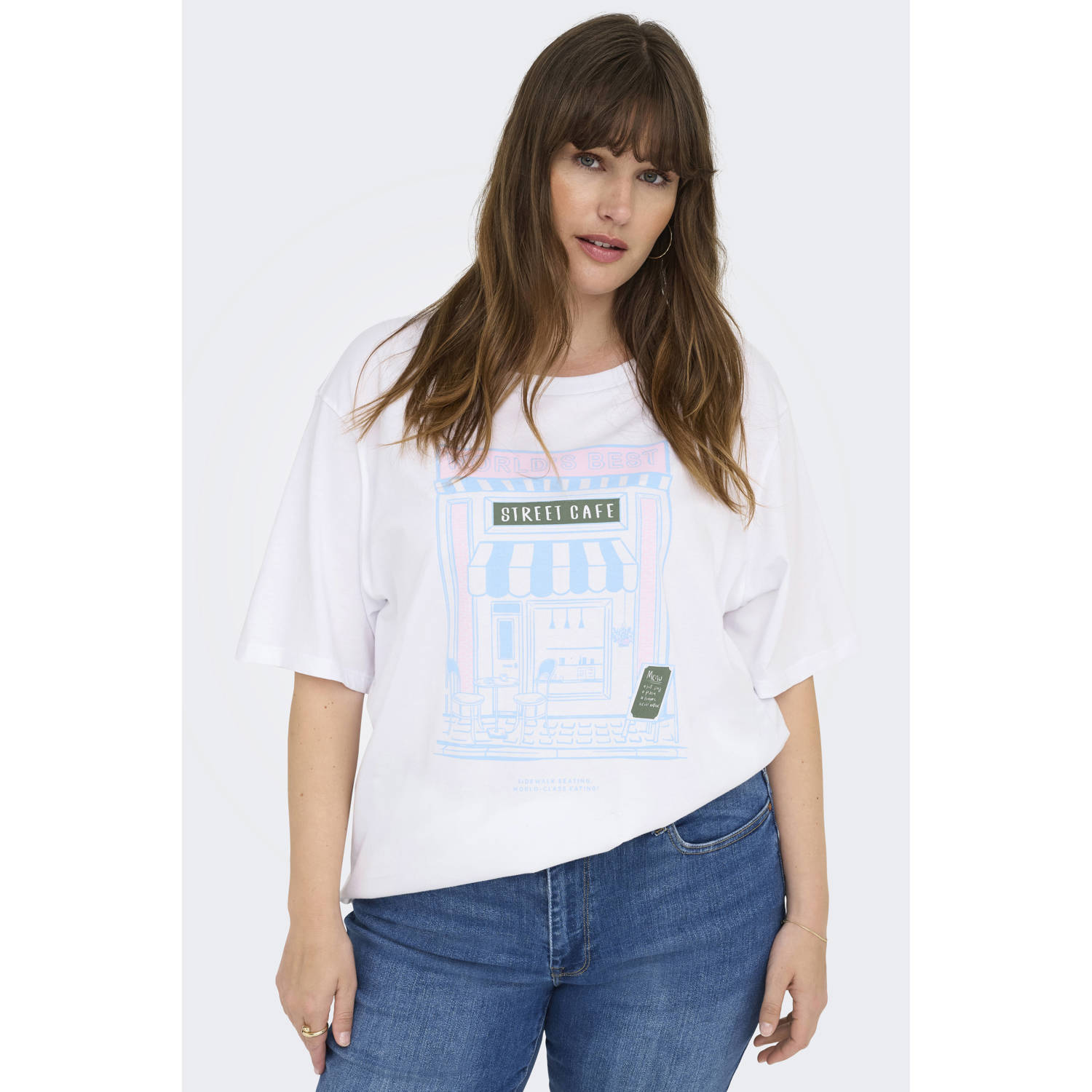 ONLY CARMAKOMA T-shirt wit