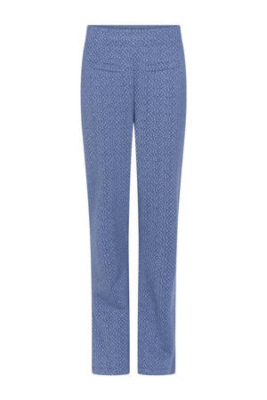 straight regular waist casual broek blauw