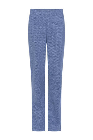straight regular waist casual broek blauw