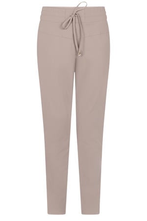 skinny regular waist casual broek taupe