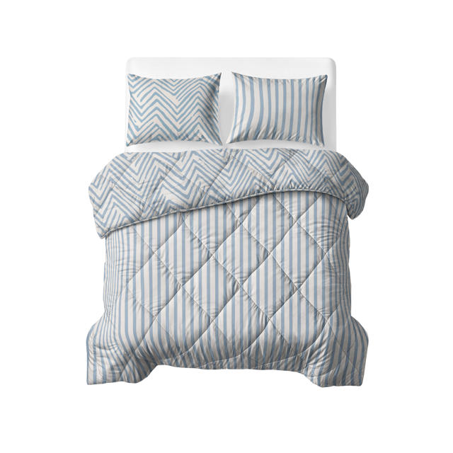 Dreamzie Dekbedovertrek 155x220 Cm Met 2 Kussenslopen 80x80 Donkerblauw Blauwgrijs Bedset In 100 Microvezel 3 Delig Gecertificeerd Vrij Van Chemicalien Oeko Tex 1008051776