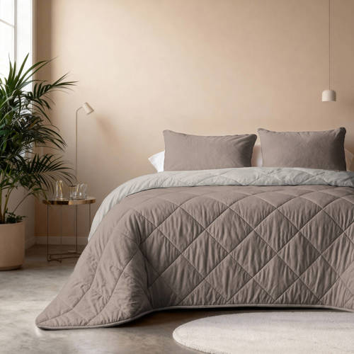 W dekbed zonder overtrek met kussensloop Lazy - taupe afbeelding