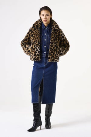 faux fur jas bruin