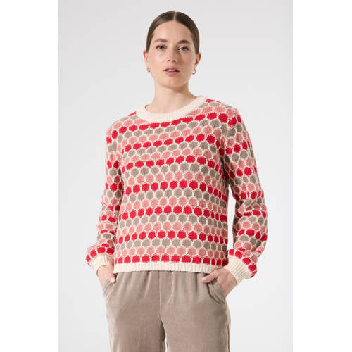 Garcia gebreide trui rood met lurex afbeelding