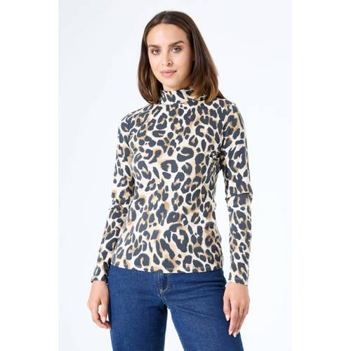 Garcia top met panterprint bruin afbeelding