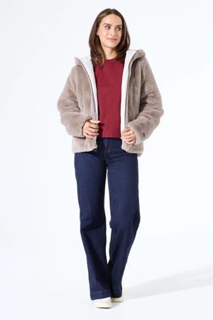 teddy reversible jas taupe