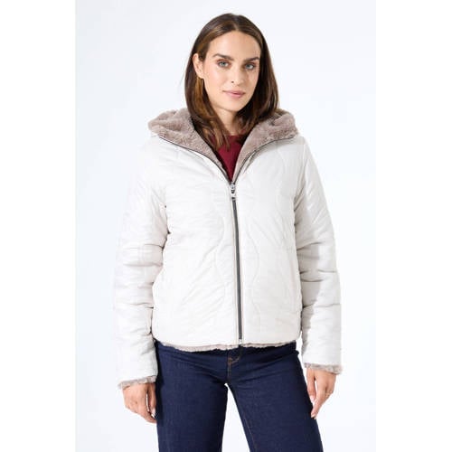 Garcia teddy reversible jas taupe afbeelding