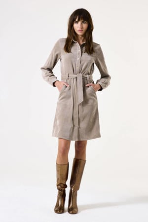 korte jurk taupe