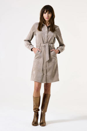 korte jurk taupe