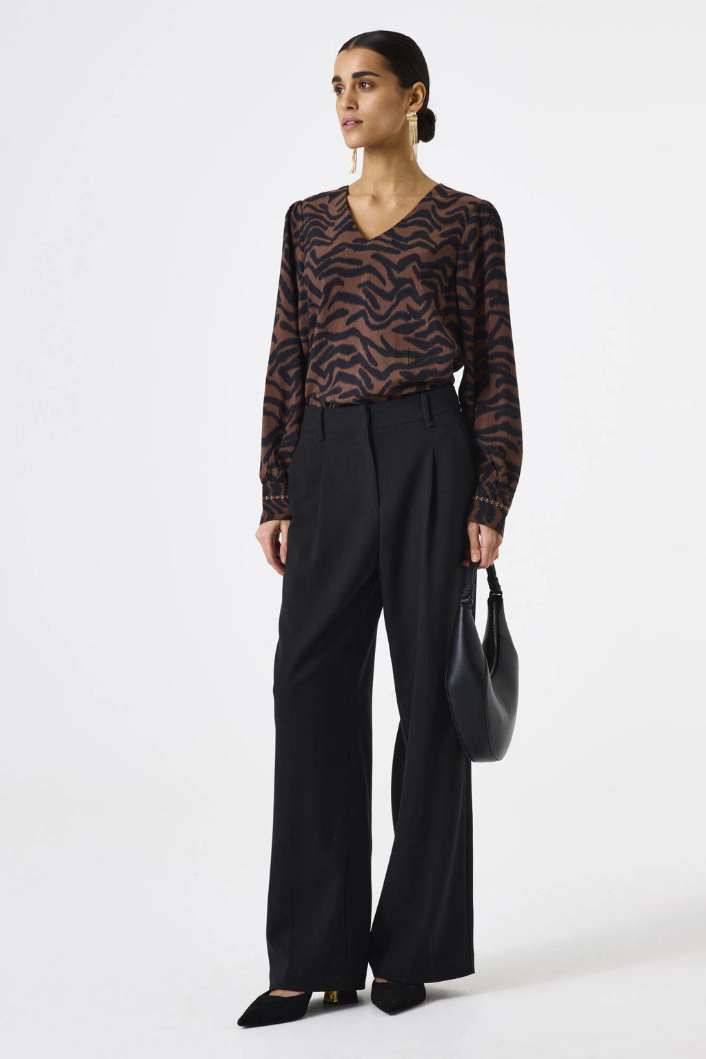 Overhemd Met Knopen,Dames Bloemen Bedrukte Revers Tops Overhemd Rood Satijnen Tuniek Overhemd Vleermuis Lange Mouwen Chiffon Blouse Overhemd Zomerjas Casual Kantoor Zakelijk Blouse Voor Meisjes Dame
