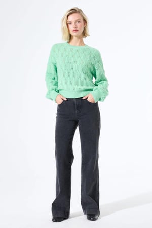 high waist wide leg jeans black denim