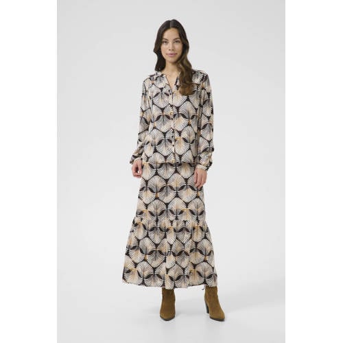 Cream blouse bruin afbeelding