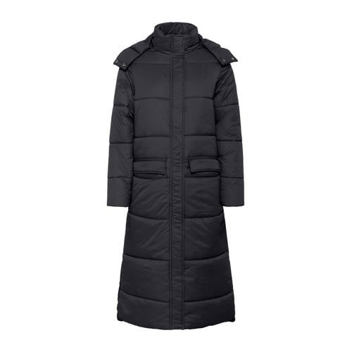 Cream winterjas zwart afbeelding