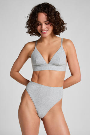 high waist string Cotton grijs
