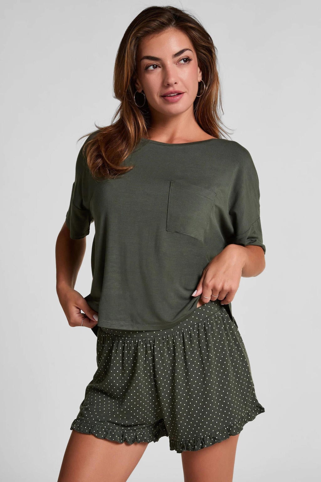 Hunkemöller shortama donkergroen