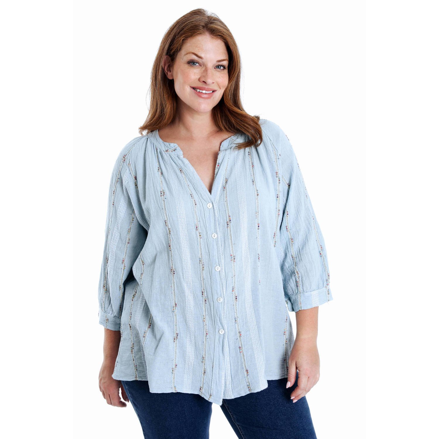 Paprika blouse lichtblauw
