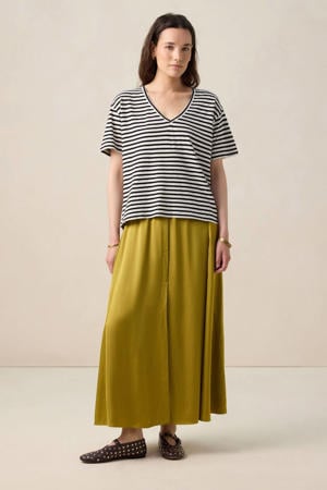 gestreepte T-shirt zwart