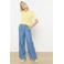 LOLALIZA denim wide leg high waist broek medium blue denim