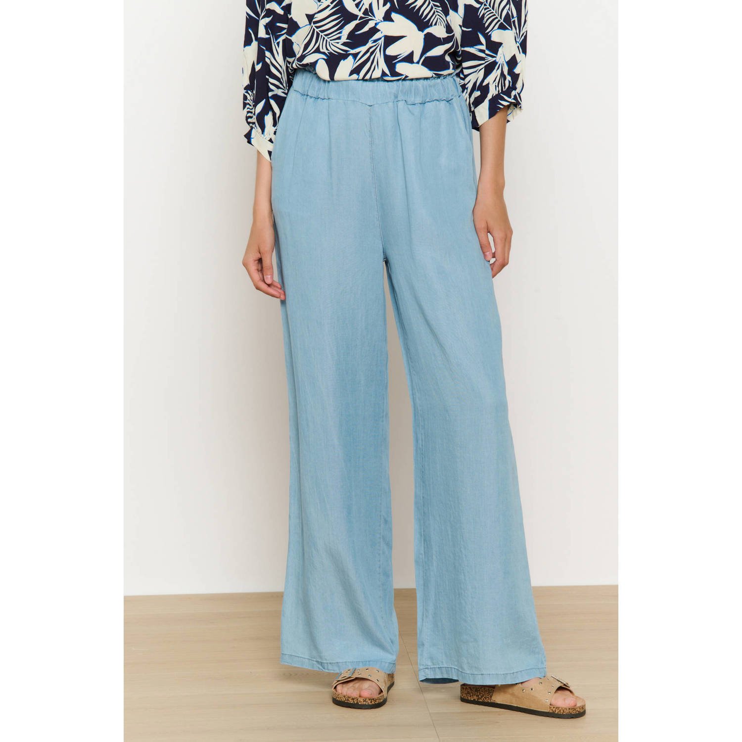LOLALIZA denim wide leg high waist broek