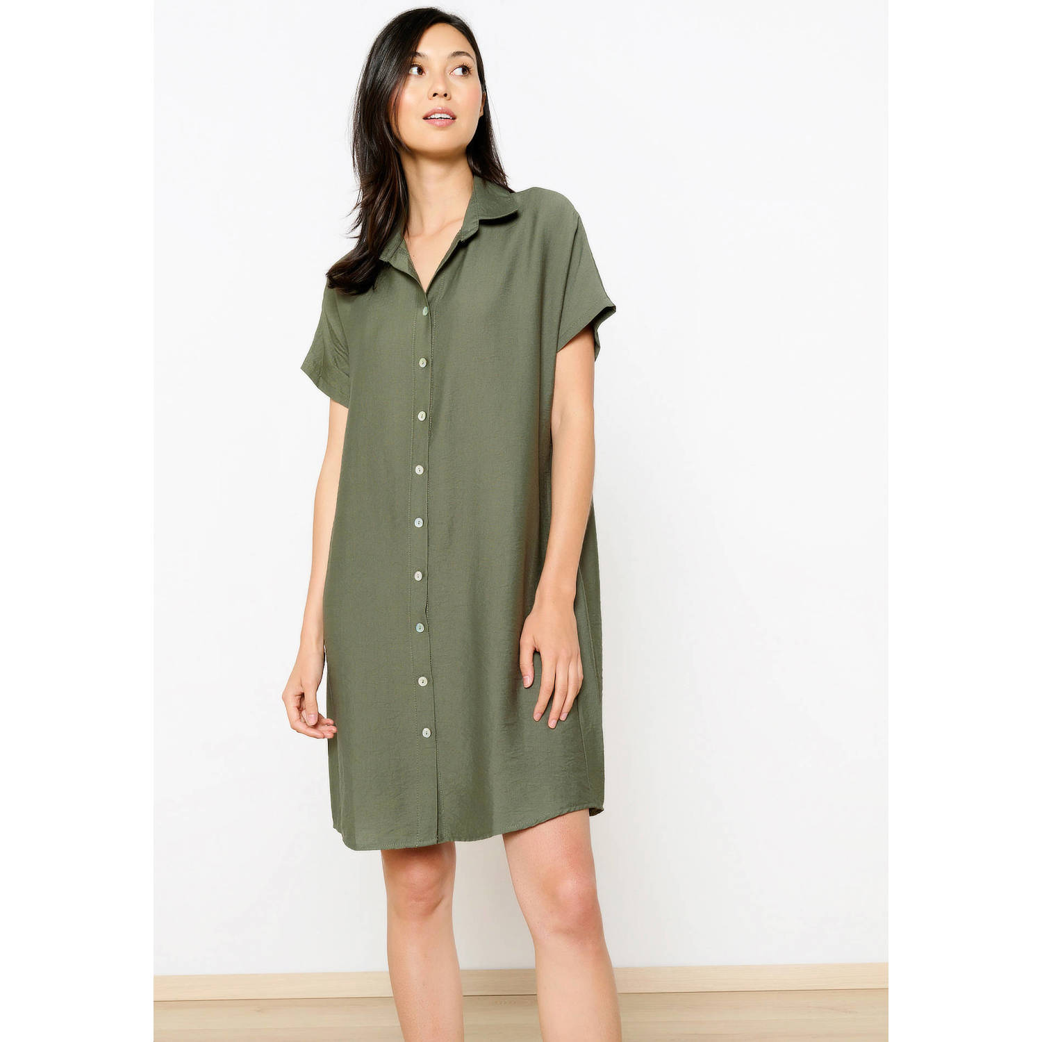 LOLALIZA blousejurk groen