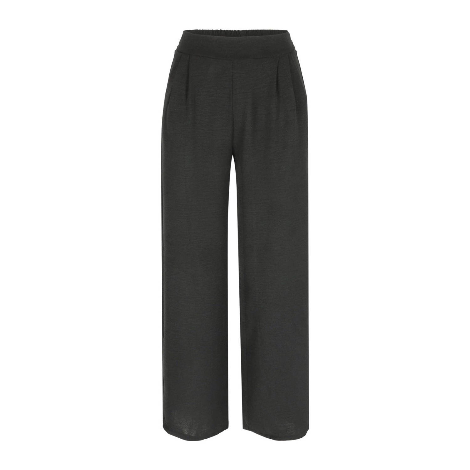LOLALIZA wide leg high waist broek zwart