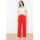 LOLALIZA wide leg high waist broek rood