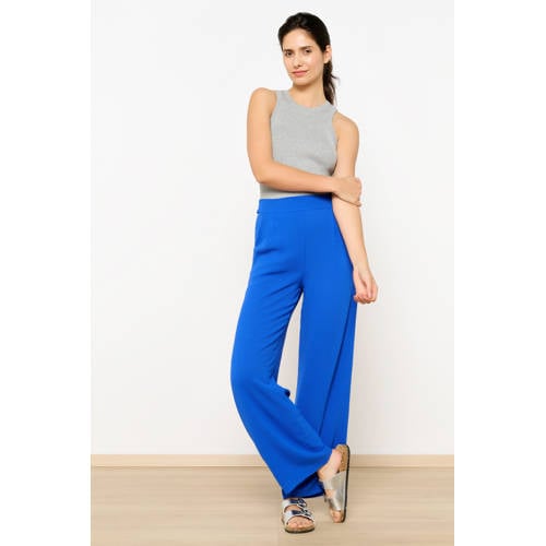 LOLALIZA wide leg high waist broek blauw afbeelding